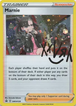 Marnie SWSH120 Holo Promo Sword & Shield Promo Pokemon Lightly Played - Image 1