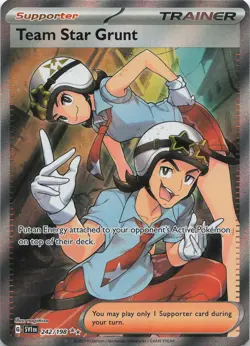 Team Star Grunt 242/198 Ultra Rare Scarlet & Violet Pokemon Lightly Played - Image 1