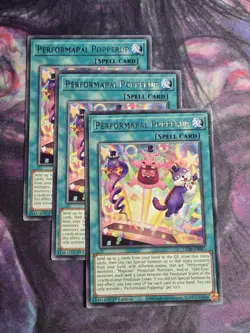 YUGIOH: 3x Performapal Popperup Rare NM LED6-EN047 - Image 1