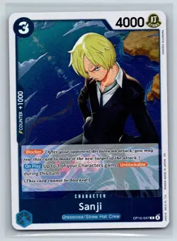 Sanji OP15-047 Rare Adventure on Kami's Island One Piece Foil Near Mint - Image 1