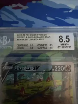 Pokemon TCG Charizard V SWSH Black Star Promos SWSH260 BGS 8.5 Mint - Image 3