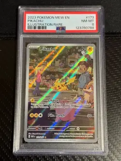 2023 Pokemon Scarlet & Violet 151 - Pikachu IR 173/165 - NM-MT PSA 8 - Image 1