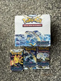 Pokemon Tempestad Plateada Silver Tempest Booster Box Spanish SP & 3 Packs New - Image 1