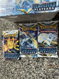 Pokemon Tempestad Plateada Silver Tempest Booster Box Spanish SP & 3 Packs New - Image 2