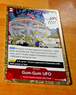 ONE PIECE ENGLISH CARD JUDGE GAME CARTE PROMO HOLO Gum-Gum UFO OP10-020 EN MINT - Image 1