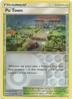Po Town 121/147 Reverse Holo Burning Shadows | LP | Pokemon Trading Card TCG - Image 1