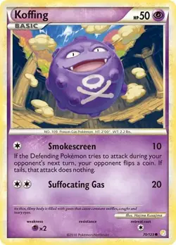 Koffing 70/123 HeartGold SoulSilver | LP | Pokemon Trading Card TCG - Image 1