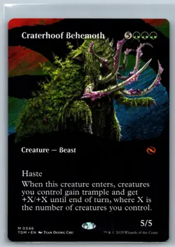 Craterhoof Behemoth BORDERLESS - Tarkir Dragonstorm - MTG - Magic - Near Mint - Image 1