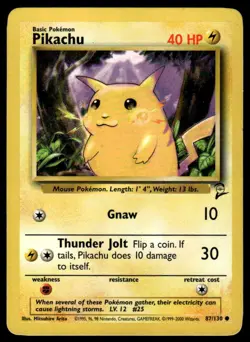 POKEMON PIKACHU BASE SET 2 87/130 C LP - Image 1
