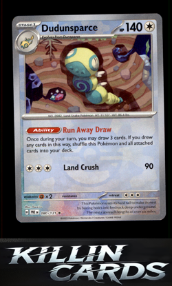 Dudunsparce (Poke Ball Pattern) 080/131 Pokemon Rare SV: Prismatic Evolutions Ca - Image 1