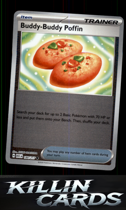 Reverse Holofoil Buddy-Buddy Poffin 184/217 Pokemon Common ME: Ascended Heroes C - Image 1