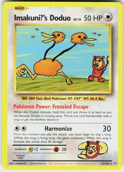 ImakuniU's Doduo 112/108 Secret Rare Evolutions Pokemon NM - Image 2