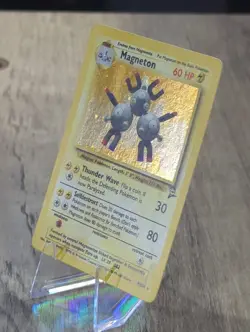 Vintage Pokemon Magneton 009/130 Base Set 2 Holographic Rare - Image 4