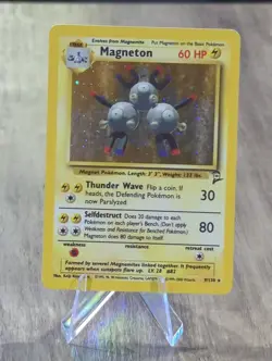 Vintage Pokemon Magneton 009/130 Base Set 2 Holographic Rare - Image 5