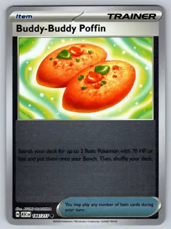 Buddy-Buddy Poffin 184/217 Common Ascended Heroes Pokemon Reverse Holo Near Mint - Image 1