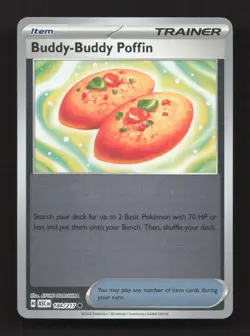 Buddy-Buddy Poffin 184/217 Common Ascended Heroes Pokemon Reverse Holo Near Mint - Image 1