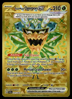 Teal Mask Ogerpon ex 221/167 Hyper Rare Twilight Masquerade Pokemon Near Mint - Image 1