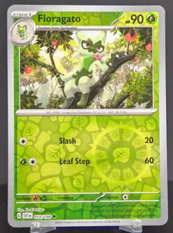 Pokemon Floragato #014/198 English SVI Scarlet & Violet Reverse Holo - Image 1