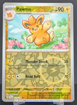 Pokemon Pawmo #075/198 English SVI Scarlet & Violet Reverse Holo - Image 1