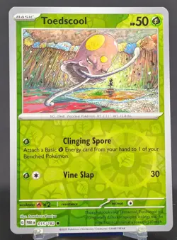 Pokemon Toedscool #015/182 English Paradox Rift Reverse Holo - Image 1