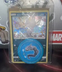 Meowth 10/12 McDonalds 2019 Holo Promo Pokemon Card & ONIX battle disc NEW - Image 2