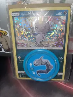 Meowth 10/12 McDonalds 2019 Holo Promo Pokemon Card & ONIX battle disc NEW - Image 3