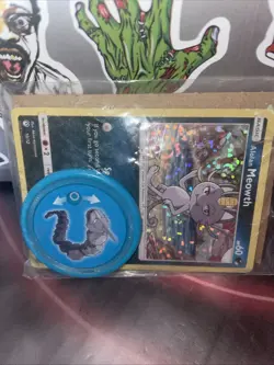 Meowth 10/12 McDonalds 2019 Holo Promo Pokemon Card & ONIX battle disc NEW - Image 5