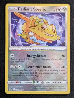 Radiant Steelix 124/196 SWSH11: Lost Origin Pokemon TCG NM - Image 1
