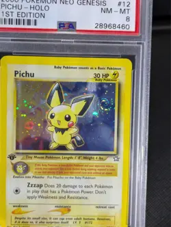 Pichu - Pokemon Card - 12/111 - Neo Genesis - 1st Edition Holo - PSA 8 - Image 3