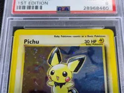 Pichu - Pokemon Card - 12/111 - Neo Genesis - 1st Edition Holo - PSA 8 - Image 4