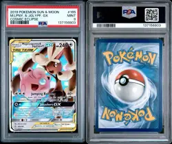 PSA 9 Pokemon Cosmic Eclipse Mega Lopunny & Jigglypuff GX 165/236 MINT Condition - Image 3