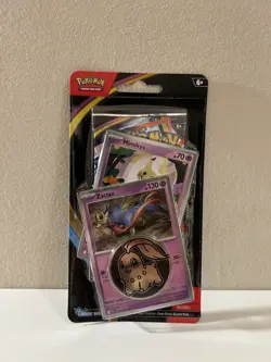 Pokemon ME04: Chaos Rising Blister Pack Mimikyu Zacian Promo + Coin SEALED - Image 1