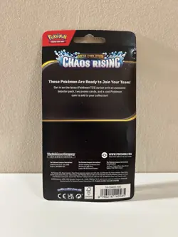 Pokemon ME04: Chaos Rising Blister Pack Mimikyu Zacian Promo + Coin SEALED - Image 2