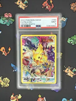 Pokemon Pikachu #160 Crown Zenith - PSA 9 - Image 1