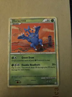 Pokemon TCG Heracross Heartgold & Soulsilver 43/123 Regular LP. - Image 1