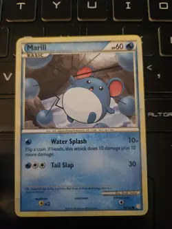 Pokemon TCG Marill HeartGold SoulSilver 74/123 Regular LP - Image 1