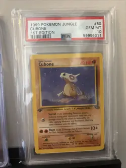 1999 Pokemon Jungle 50 Cubone 1st Edition English PSA 10 Gem Mint - Image 1