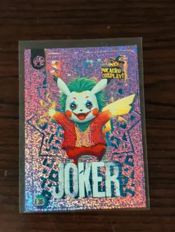 BOX HIT!!! POKEMON DC Pikachu Joker PURPLE HOLOFOIL Chase Ultra Rare - Image 1