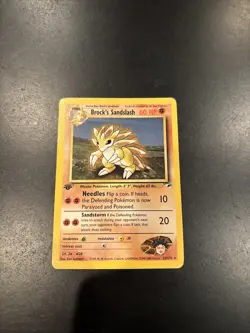 Pokemon Brock’s Sandslash 23/132 1st Edition Gym Heroes NM WOTC Vintage Card - Image 1