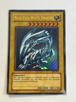 2002 Yu-Gi-Oh! Kaiba #SDK-001 Blue Eyes White Dragon Damaged - Image 1