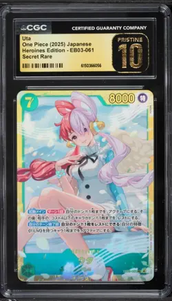 CGC 10 Pristine Uta EB03-061 Heroines Edition One Piece Japanese Super Rare - Image 1