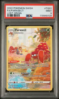 PARASECT #TG01 PSA 9 • 2022 SWSH Lost Origin Full Art Mint Pokemon Card - Image 1