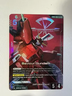Gundam Card Game TCG - Saviour Gundam ST09-003 LR+ Alt Art - Image 1