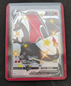 Shiny Charizard v Pokemon Champions Path Secret Rare Card 079/073 Mint - Image 1