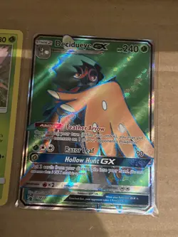 Decidueye GX SM37 Promo Card With 2017 Pin And Rowlet And Dartrix Holos - Image 3