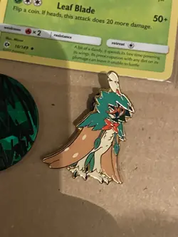 Decidueye GX SM37 Promo Card With 2017 Pin And Rowlet And Dartrix Holos - Image 4