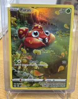Pokemon Paras GG32/GG70 Crown Zenith Galarian Gallery Holo Reverse Bug Card 2023 - Image 1