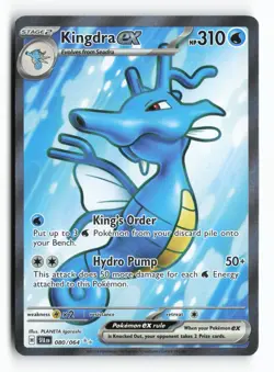 Kingdra ex 080/064 SV: Shrouded Fable Holo Ultra Rare Pokemon TCG Card NM - Image 1