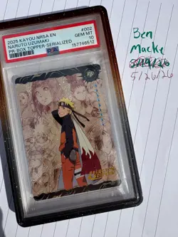 Kayou 2025 Naruto Uzumaki NRSA-Chapter Jin PR-US Exclusive #002 PSA 10 Card - Image 1