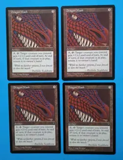 Magic the Gathering MTG Visions DRAGON MASK X 4 LP/EX U 1997 Nice! - Image 1